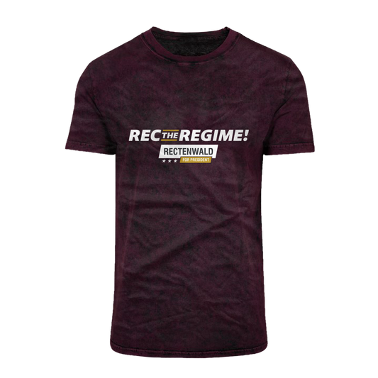 Rectenwald for President - Rec the Regime Dark Acid Washed T-Shirt