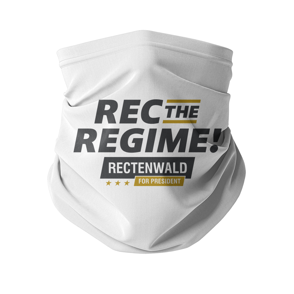 Rec the Regime - Rectenwald for President Light Colored Sublimation Neck Gaiter