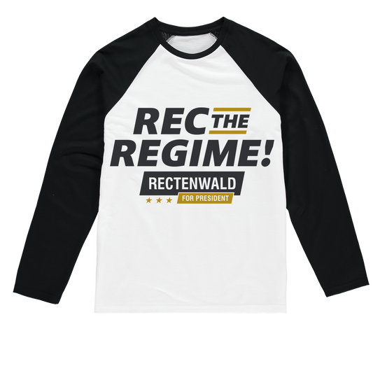 Rec the Regime - Rectenwald for President Light Colored Sublimation Baseball Long Sleeve T-Shirt